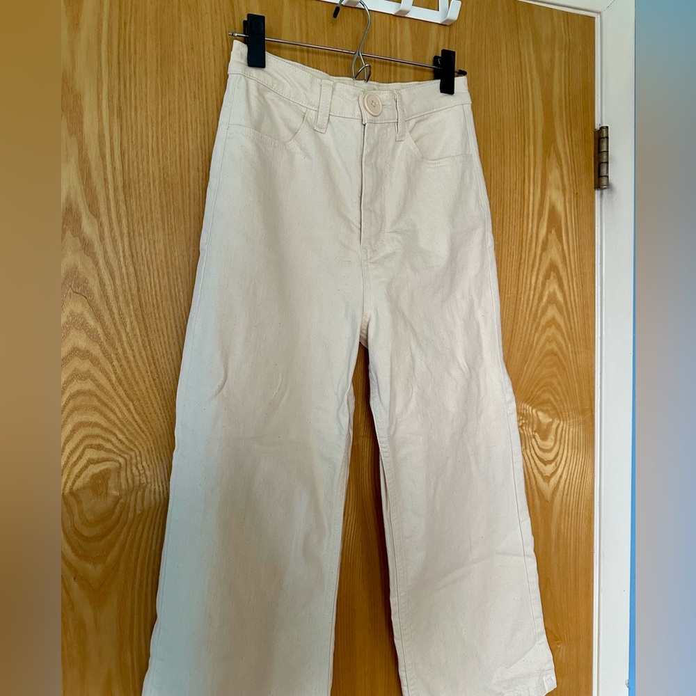 Whimsy & Row Flora Pant in Natural Wide Leg - Picture 9 of 10